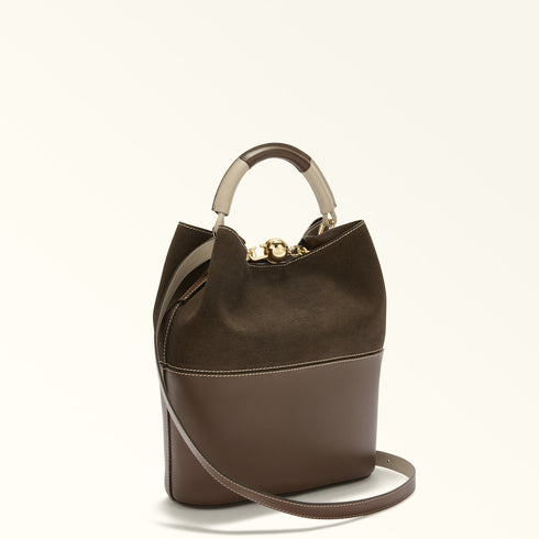 Τσάντα tote/ώμου Sfera Bucket Furla WB01679 BX3924 4293 καφέ